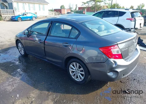 2012 Honda Civic Ex-L из США, поврежденный, VIN 19XFB2F98CE314819